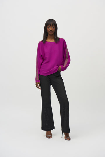 Sequin Sleeves Pullover